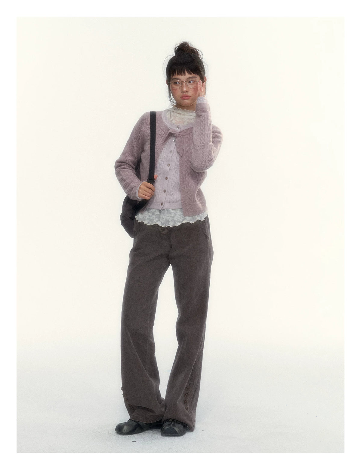 "A Season Called Autumn" Coffee Brown Vintage Washed Wide-Leg Utility Pants