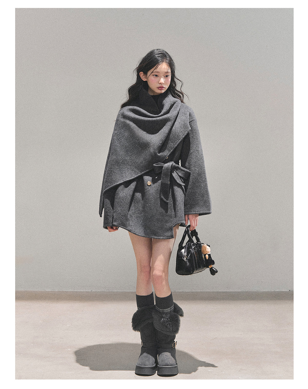 少也眼 “Winter Balcé Whisper” Wool Blend Overcoat - Gray (2nd Lookbook) 7886436