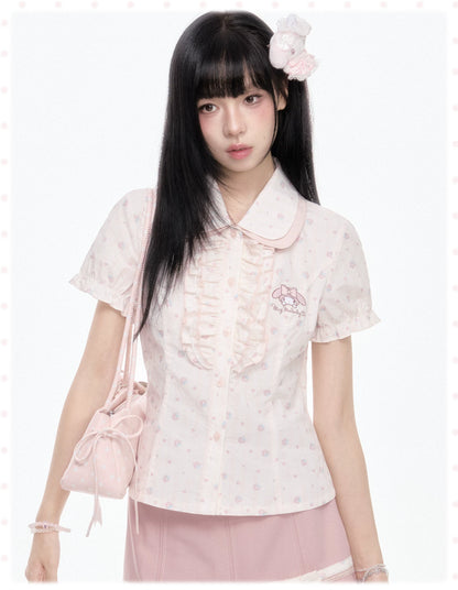 “Melly Melly” Cream & Gray Japanese School Girl Set