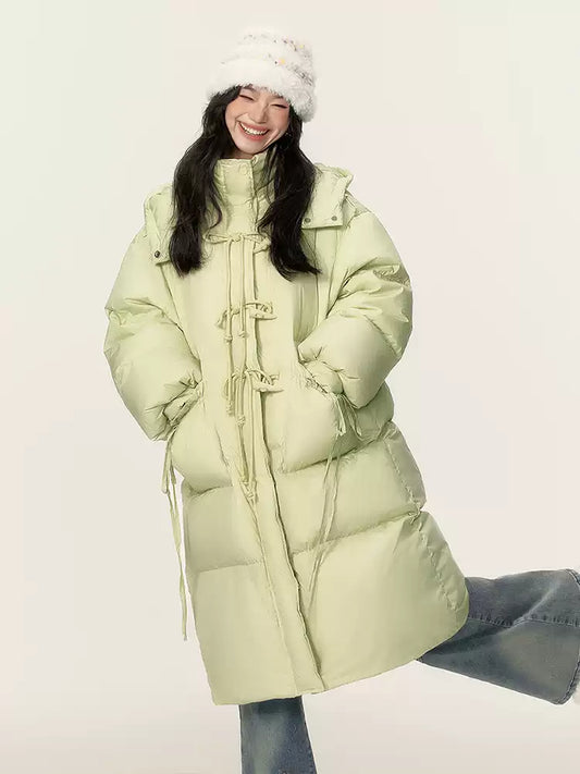 EPTISON - Vanilla Green Long White Duck Down Coat