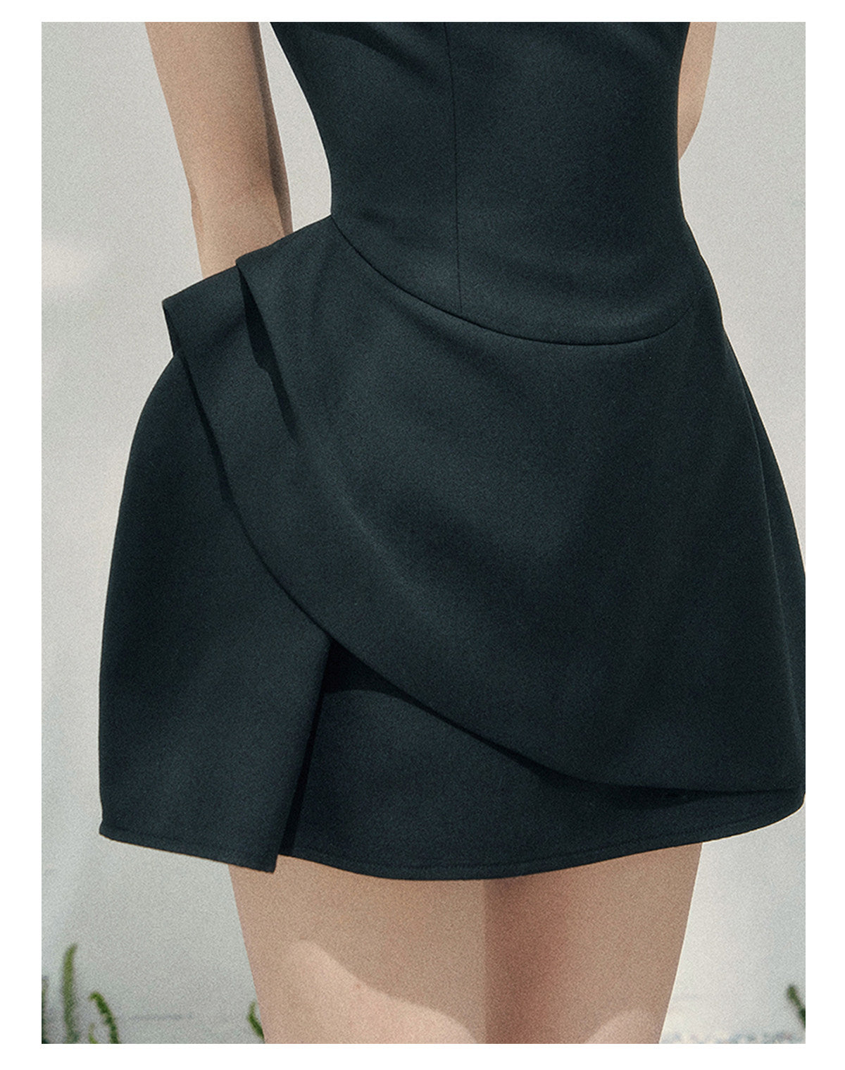 “Falling Sweetness” Midnight Black Bow Mini Dress