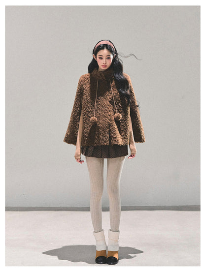 少也眼 “Dusk Warmth" Oversized Sherpa Jacket