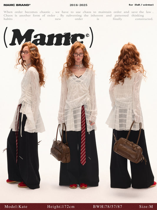 MAMC - Moonveil Layered V-Neck Top