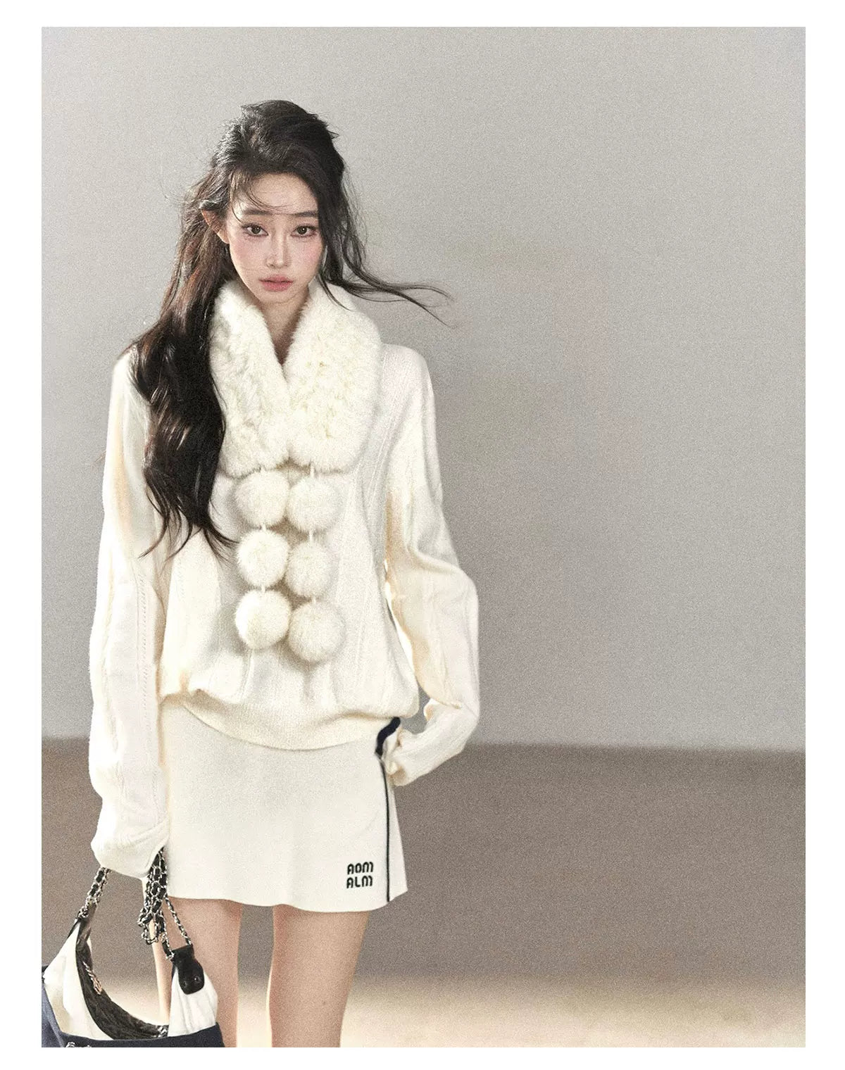 AOMALM - Real Fur Winter Scarf & Neck Warmer