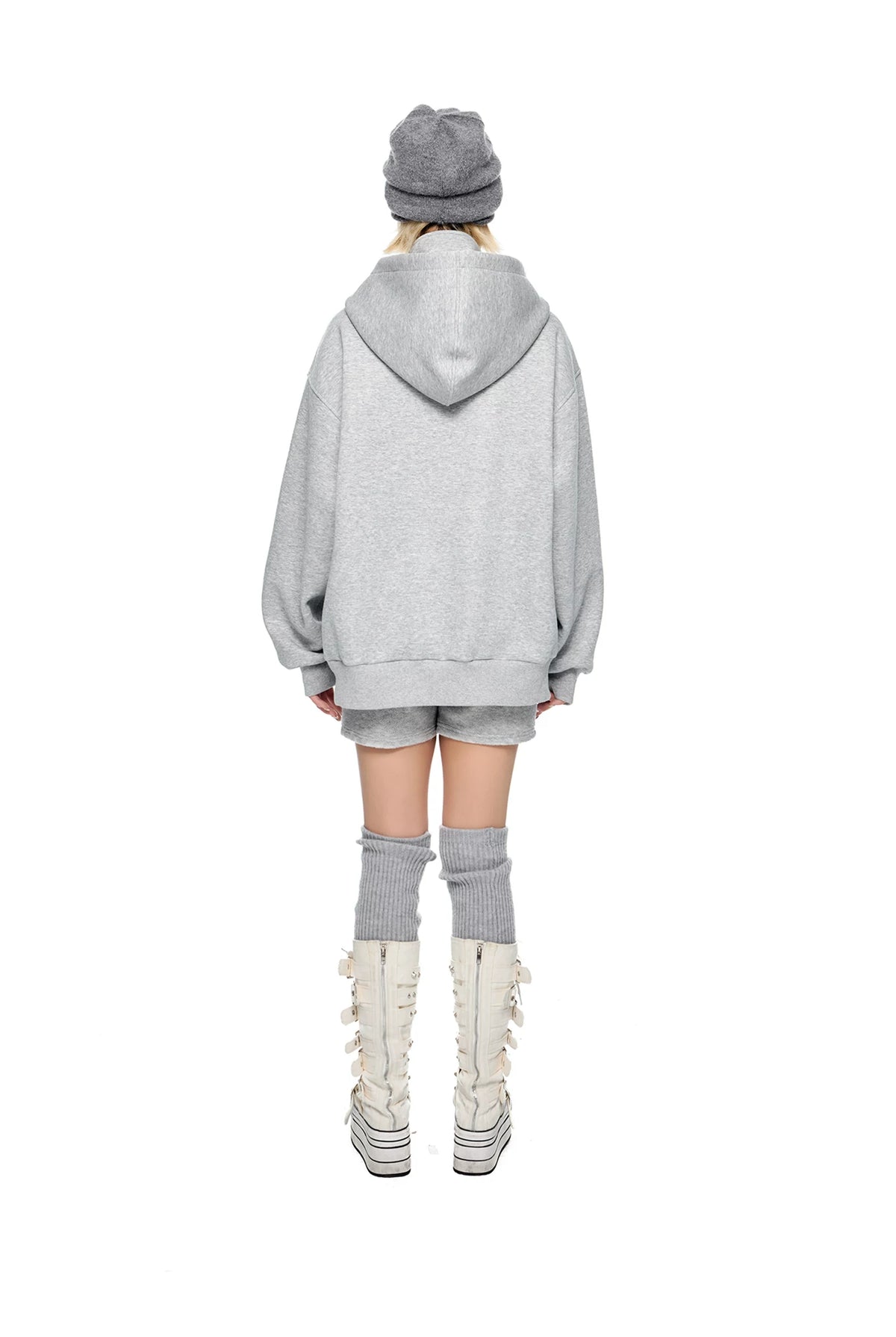 EZEK | Preppy Hooded Wool Blend Jacket with Button Front