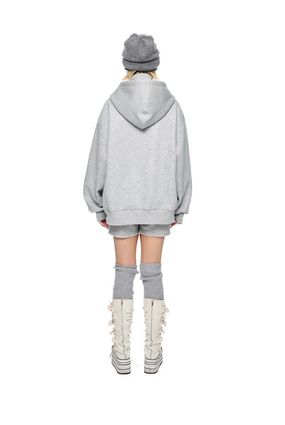 EZEK | Preppy Hooded Wool Blend Jacket with Button Front