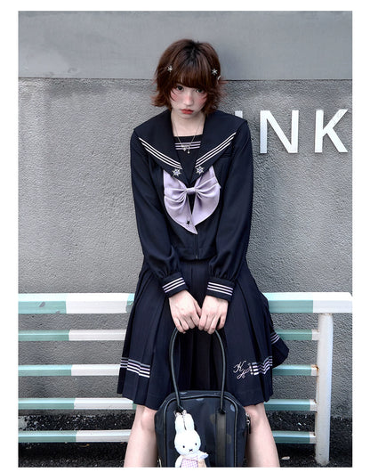 "Whispering Snow Lily" Sailor Uniform Collection (Top/ Skirt/ Ribbon Tie)