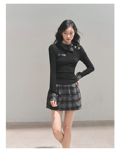 少也眼 “Silent Vanishing” Miu-Inspired Knit Top & Mini Skirt Set