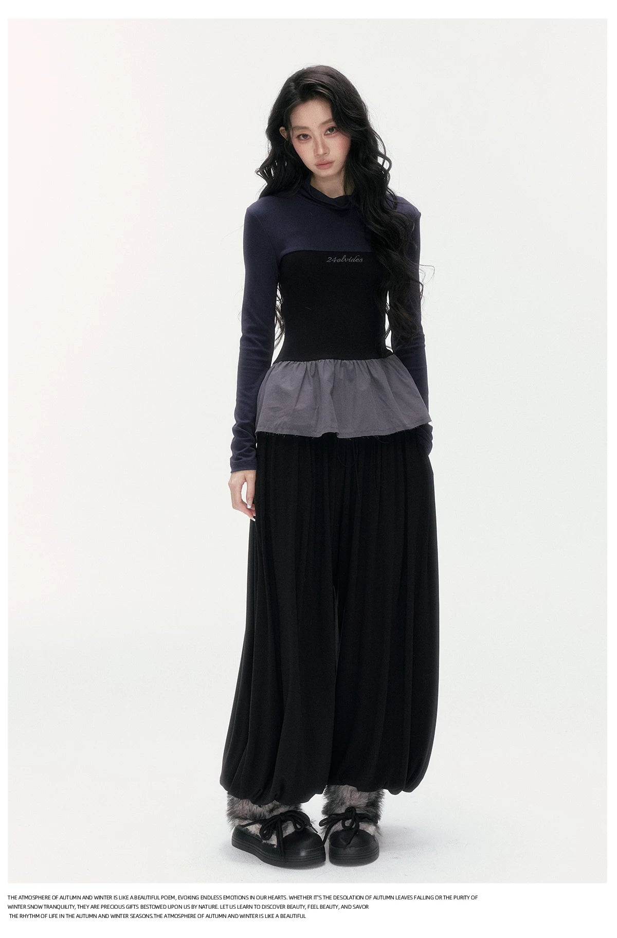 24olvides - Korean-Inspired Faux 3-Piece Top and Pants Set