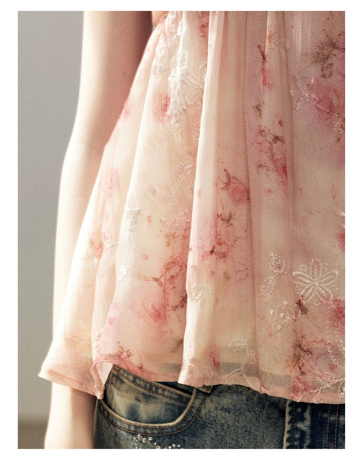 "Passing Through Your Summer" Cinnamon Pink Lace Babydoll Cami