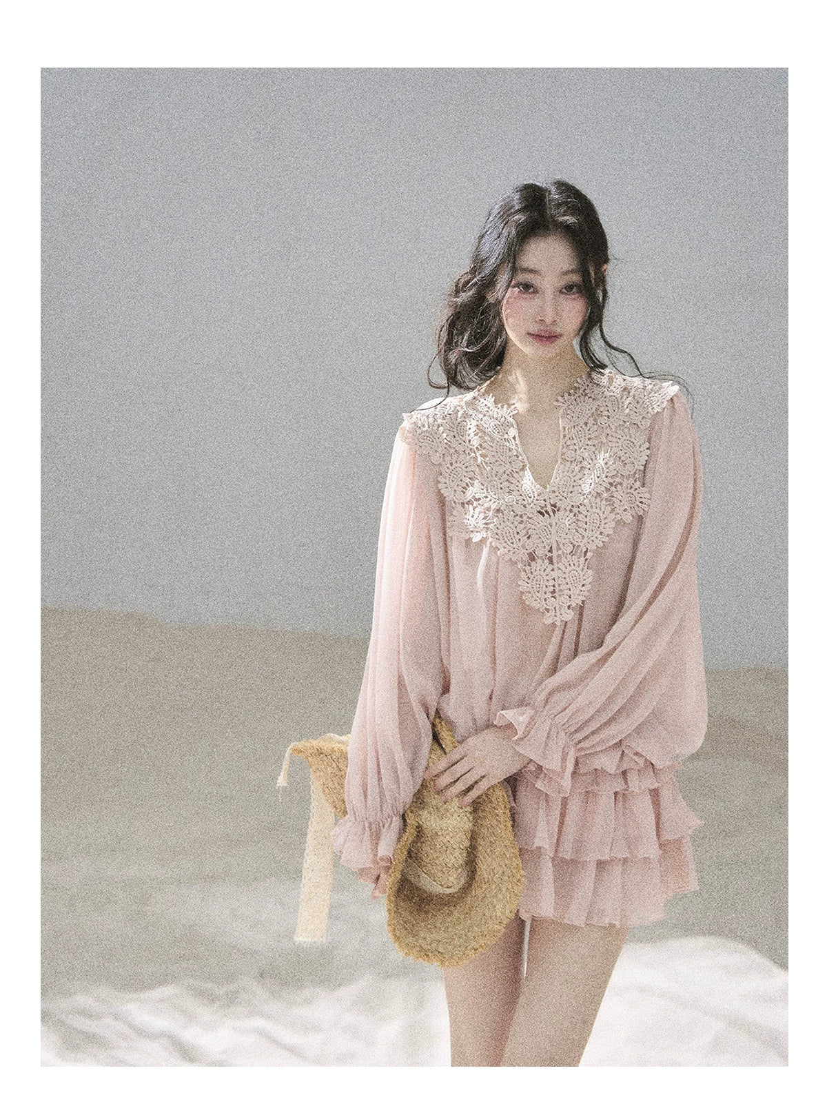 "Flowers on the Breeze" Blush Pink Top & Mini Skirt Two-Piece Set