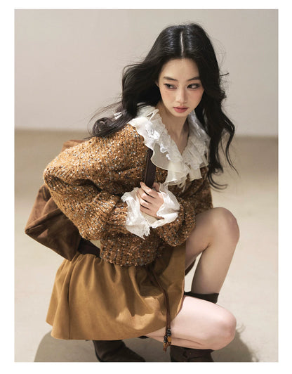 AOMALM - Toasted Pecan Marled Knit Cardigan