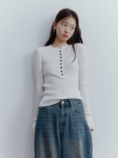 FUSSED Vintage Blue Low-Waist Wide-Leg Washed Denim Pants FOF-25SS173
