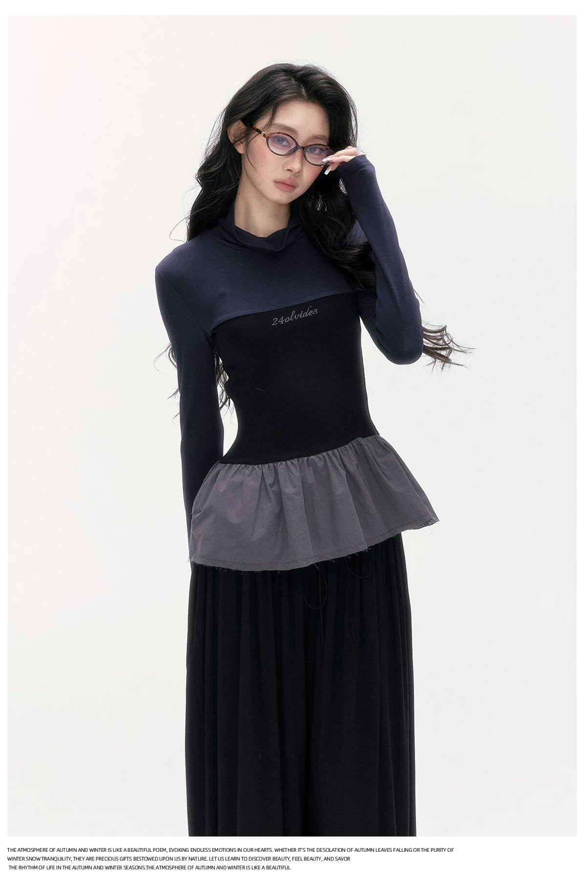 24olvides - Korean-Inspired Faux 3-Piece Top and Pants Set