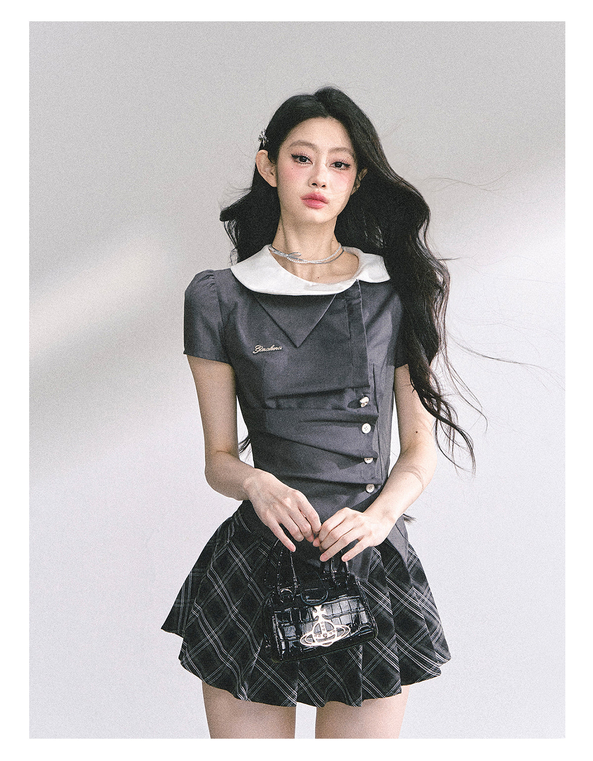 少也眼 “Seoul High Schooler” Two-Piece Set