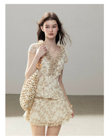 "Daisies in Your Arms" Soft Goose Yellow Chiffon Set