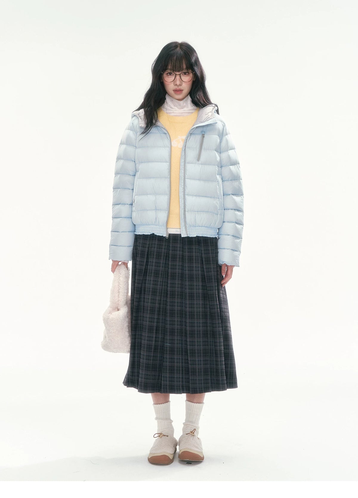 CAN - "Twilight Snow" Hooded 90% White Duck Down Puffer Jacket (Hibiscus Purple / Baby Pink / Water Blue)