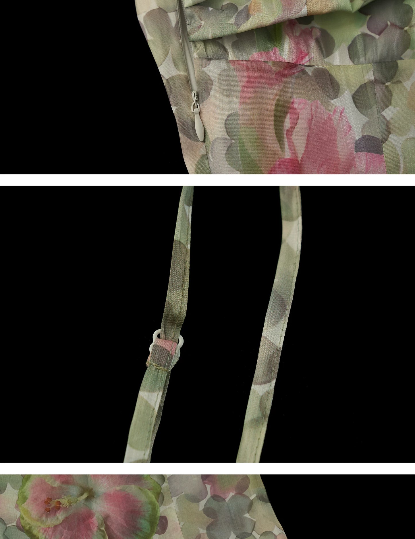 "Verdant Escape" Green Floral Strapless Maxi Dress WE922