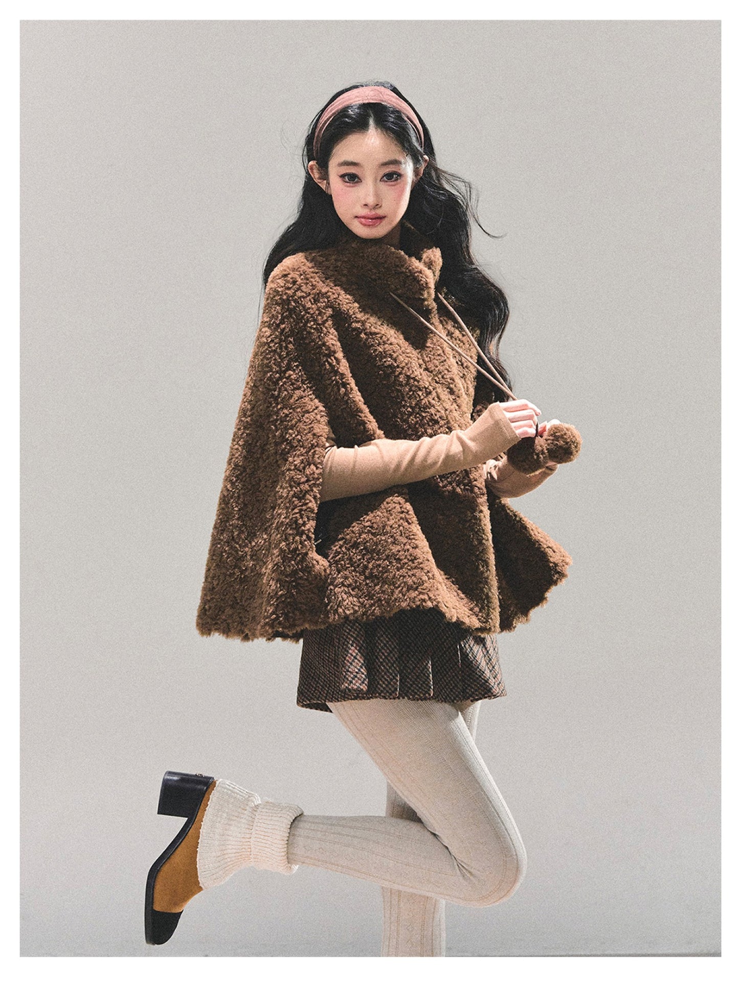 少也眼 “Dusk Warmth" Oversized Sherpa Jacket