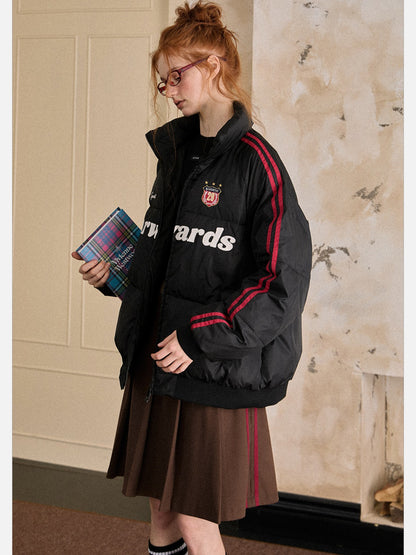 EZEK - Vintage Varsity Stripe Puffer Jacket