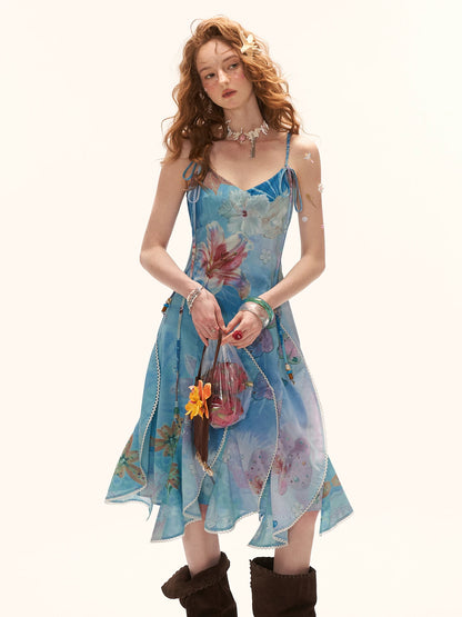 "Ocean Bloom Mood" Layered Dress WE911