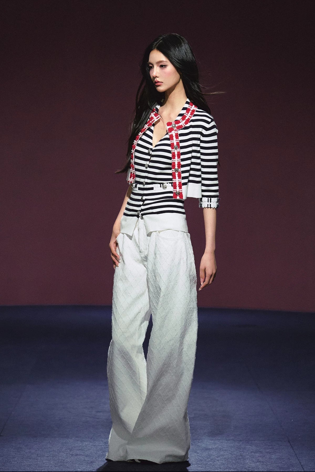 White High-Waisted Wide-Leg Cotton Jeans