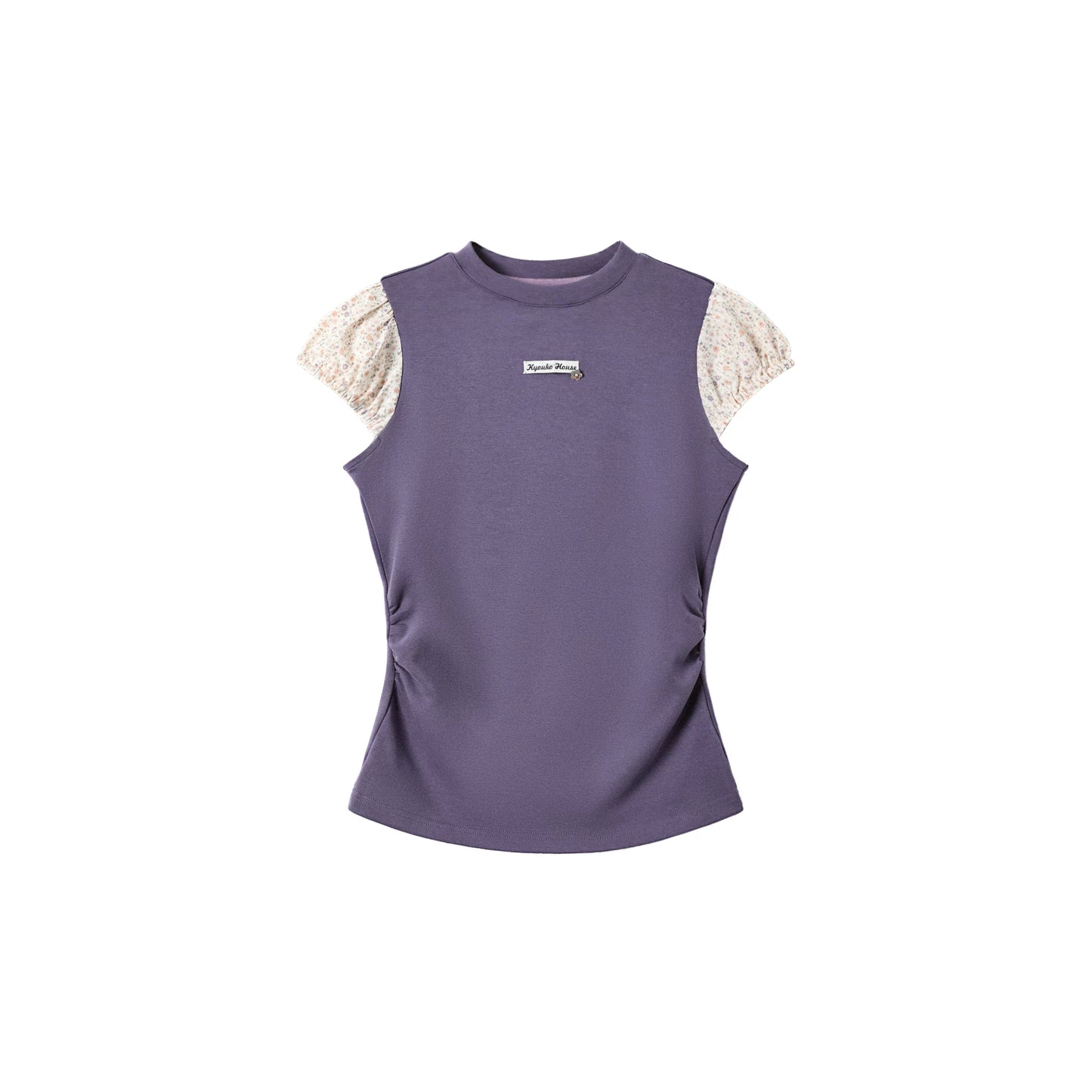 "Lavender Layers" Korean Layered Collection (Puff Sleeve Top / Pleated Midi Skirt / Mesh Overlay Skirt)