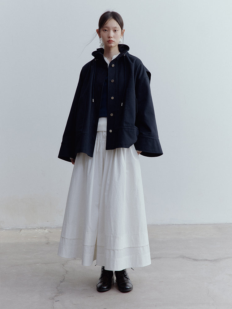 FUSSED Blues Prussian Blue Workwear Jacket – Dusky Blue Cotton FOF-25SS162