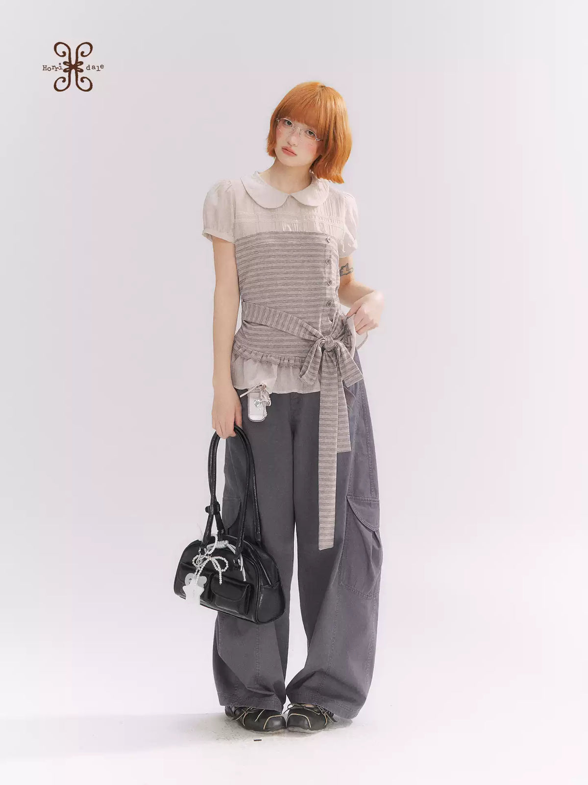 “Pear Shape Genius” Dusty Mauve Washed Cotton Cargo Pants