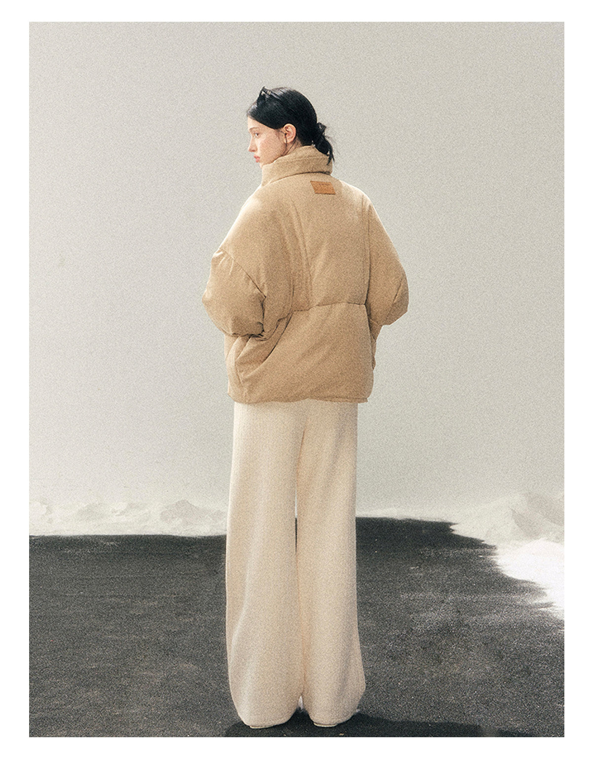 040126 "The Fluffiness of Snow" Down Jacket - Milk Tea Beige