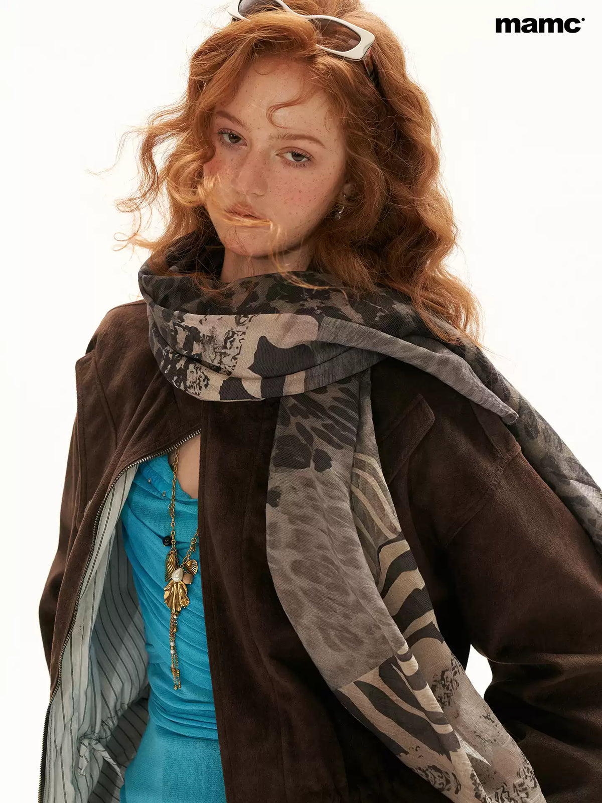 MAMC - Leopard Print & Zebra Stripe Textured Scarf Shawl