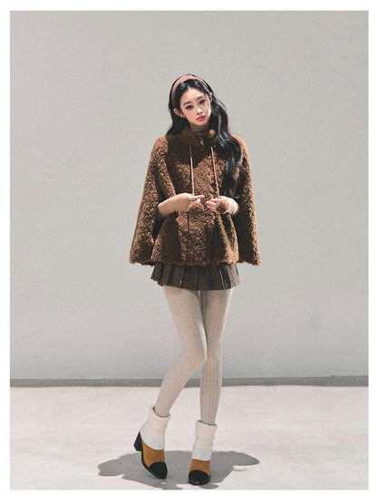 少也眼 “Dusk Warmth" Oversized Sherpa Jacket