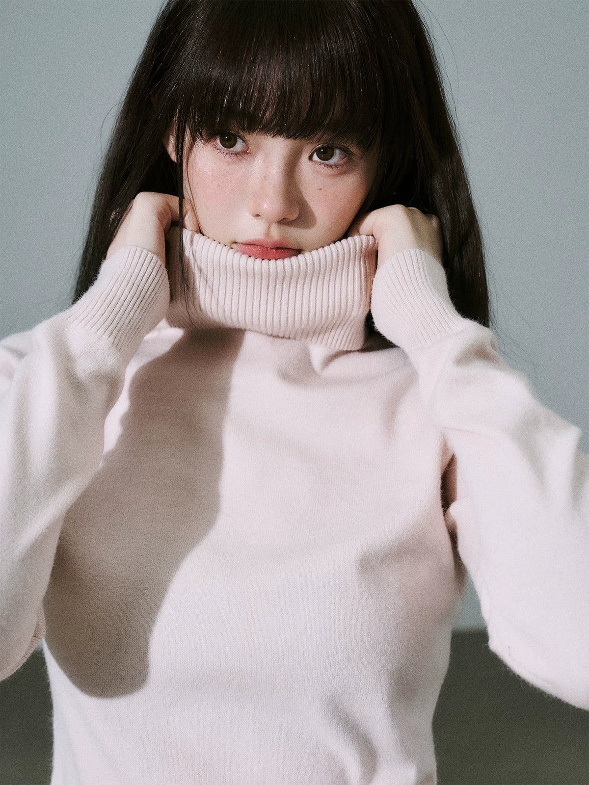 LOST FOREST - Stretch High-Neck Base-Layer Top (Apricot / Black / Dusty Pink / Deep Brown)