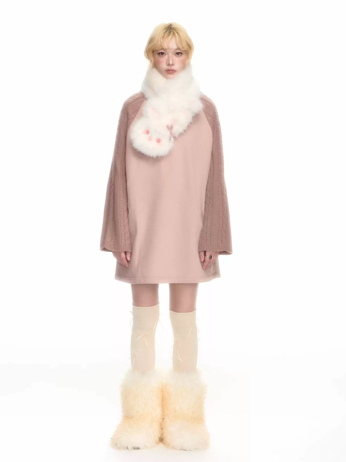 YEDM - Plush Rabbit Scarf