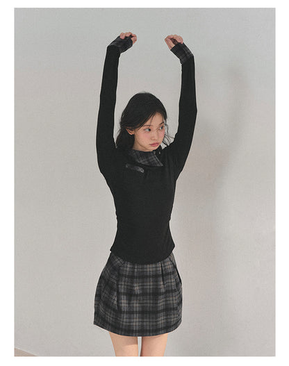 少也眼 “Silent Vanishing” Miu-Inspired Knit Top & Mini Skirt Set