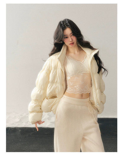 "Translucent Skin" Cream Apricot Lace Camisole Top 455335