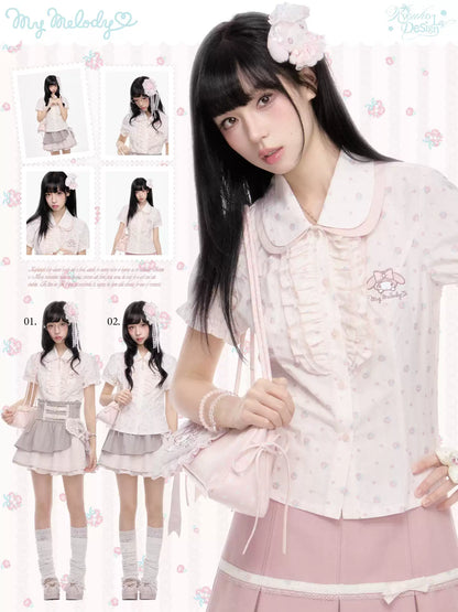 “Melly Melly” Cream & Gray Japanese School Girl Set