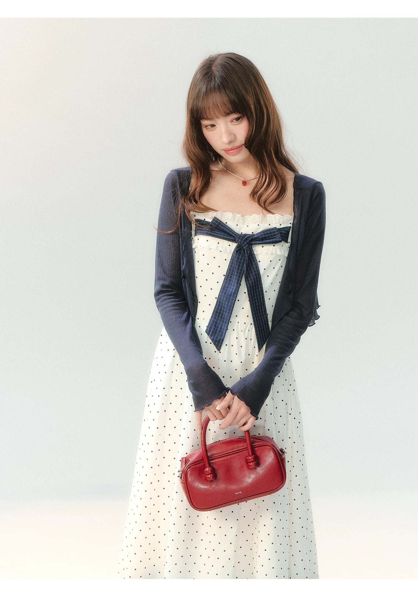 "Iced Dark Chocolate" Navy Cooling Sun Protection Cardigan LL2026206