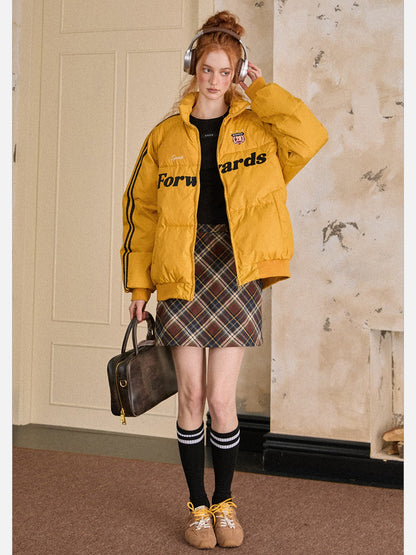 EZEK - Vintage Varsity Stripe Puffer Jacket