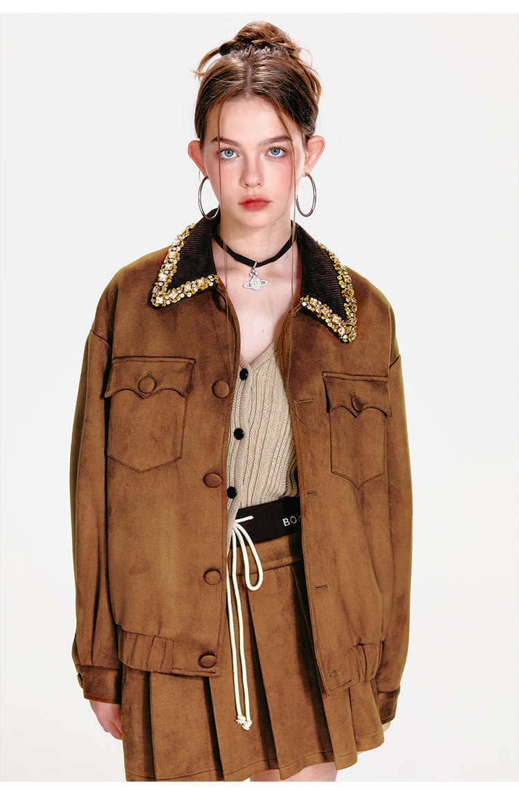 Golden Brown Two-Pieces Set