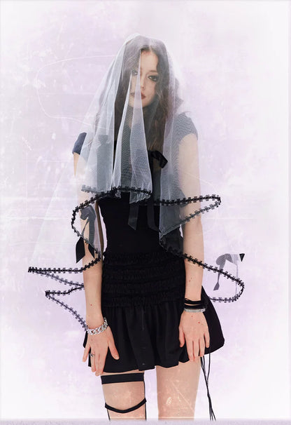 "Covenant × Cross" Slim-Fit Cheongsam-Inspired Dress