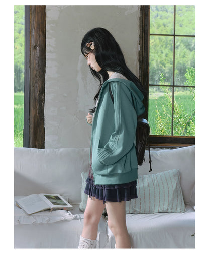 "Sage Whisper" Floral Layered Collection (Hoodie / Lace Cami / Bubble Shorts)