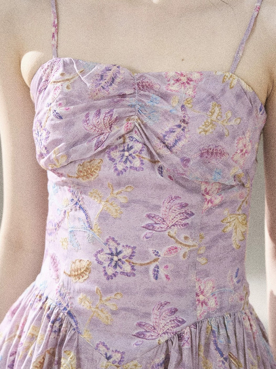"Iris Bloom" Purple Iris Cami Mini Dress