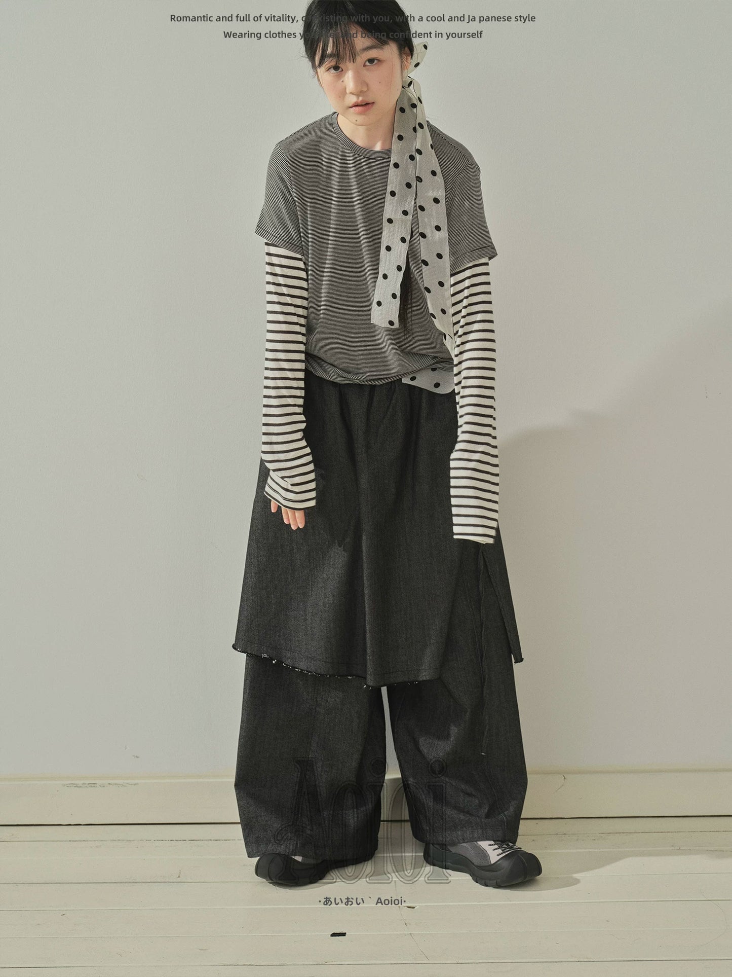 "Archive Fade" Dark Indigo Layered Wide Leg Jeans