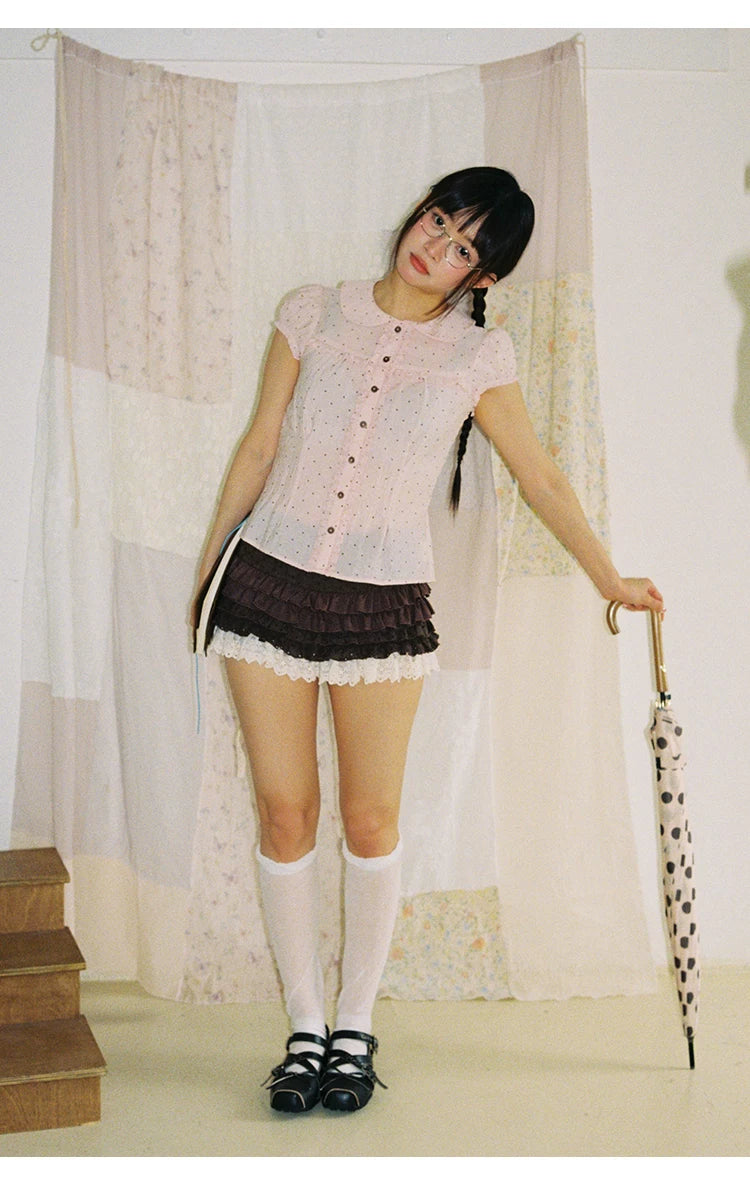 "Layer Cake" Chocolate Brown Lace Ruffle Bloomers