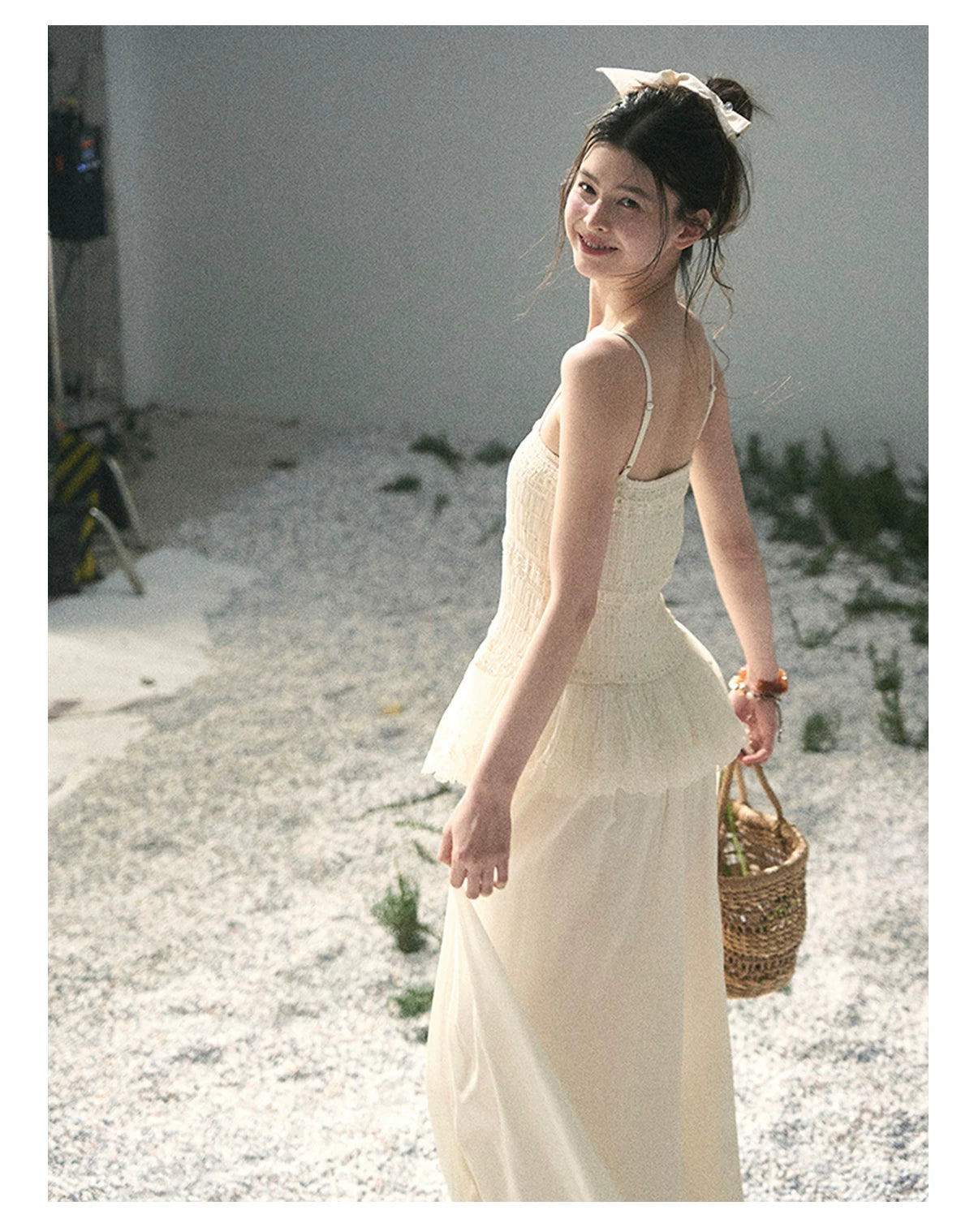 "Fallen Into Your Gaze" Dutch Cheese Lace Top & Jogger Pants Two-Piece Set