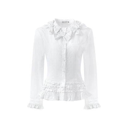"Starlit Gap" White Blouse Collection
