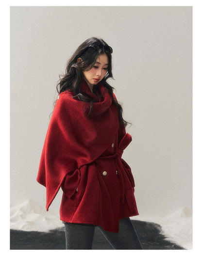 少也眼 "Winter Balsée" Hepburn-Inspired Lambswool Wool Coat