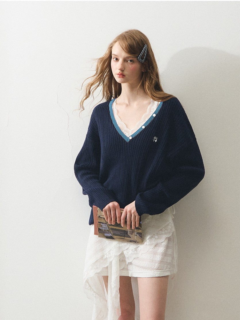 "自由的午后" Afternoon Ease Knit & Slip Dress Set