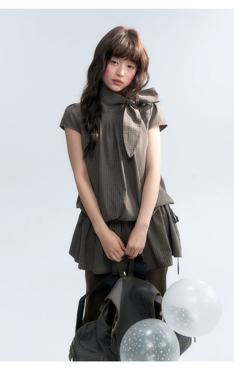 "Forest Cocoa" Dark Coffee Green Flare Capri Pants
